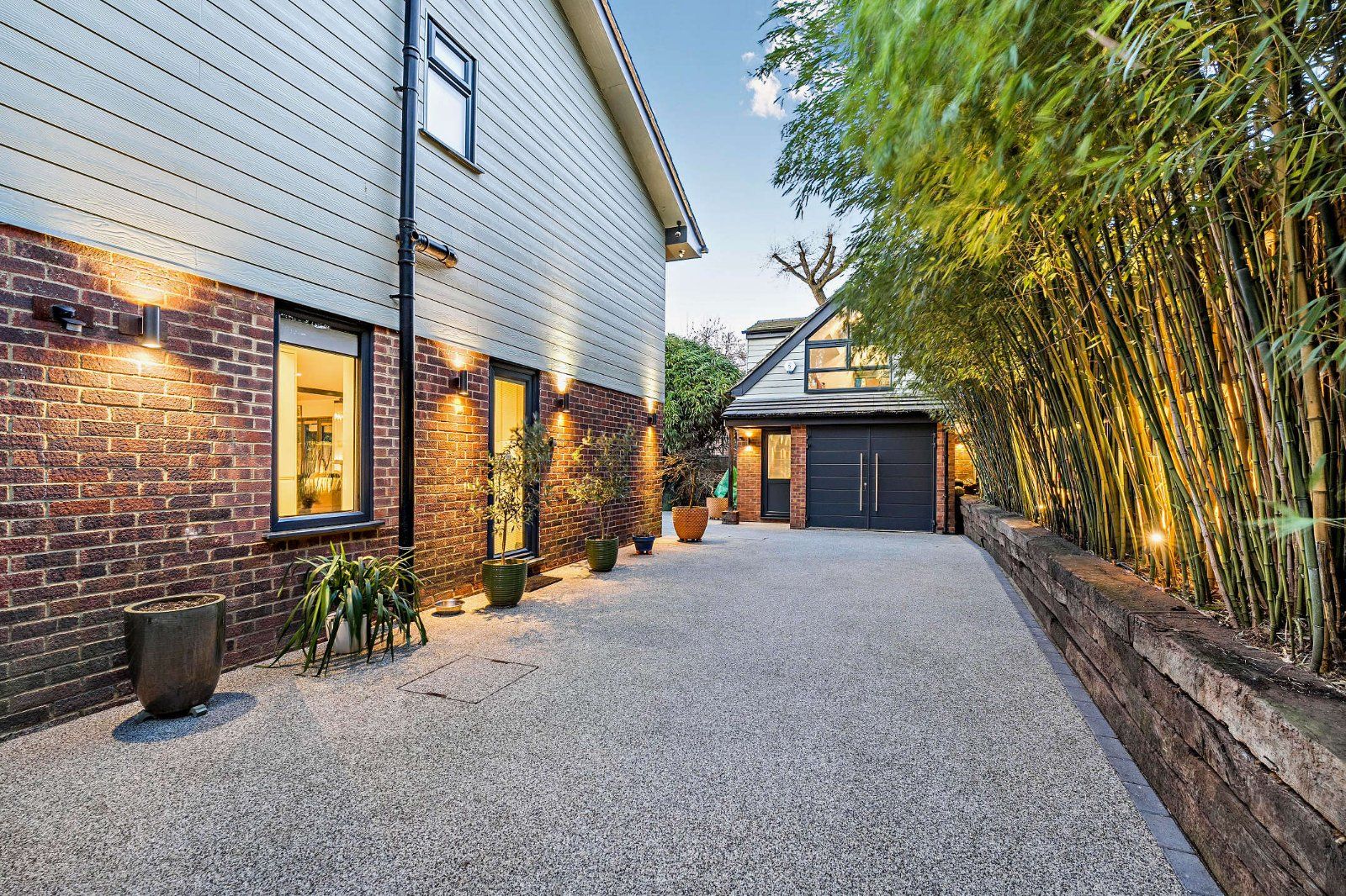 Driveway and Garage