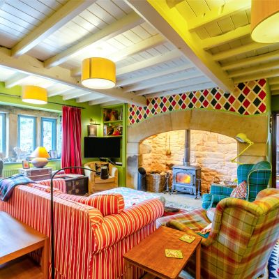Stone Fireplace