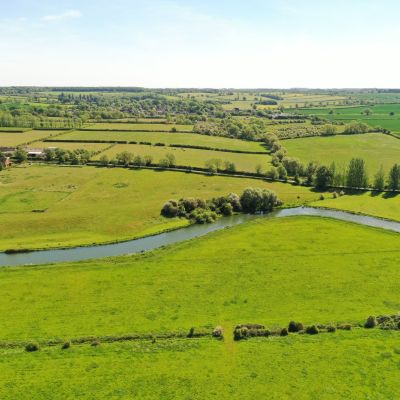 Pasture and River