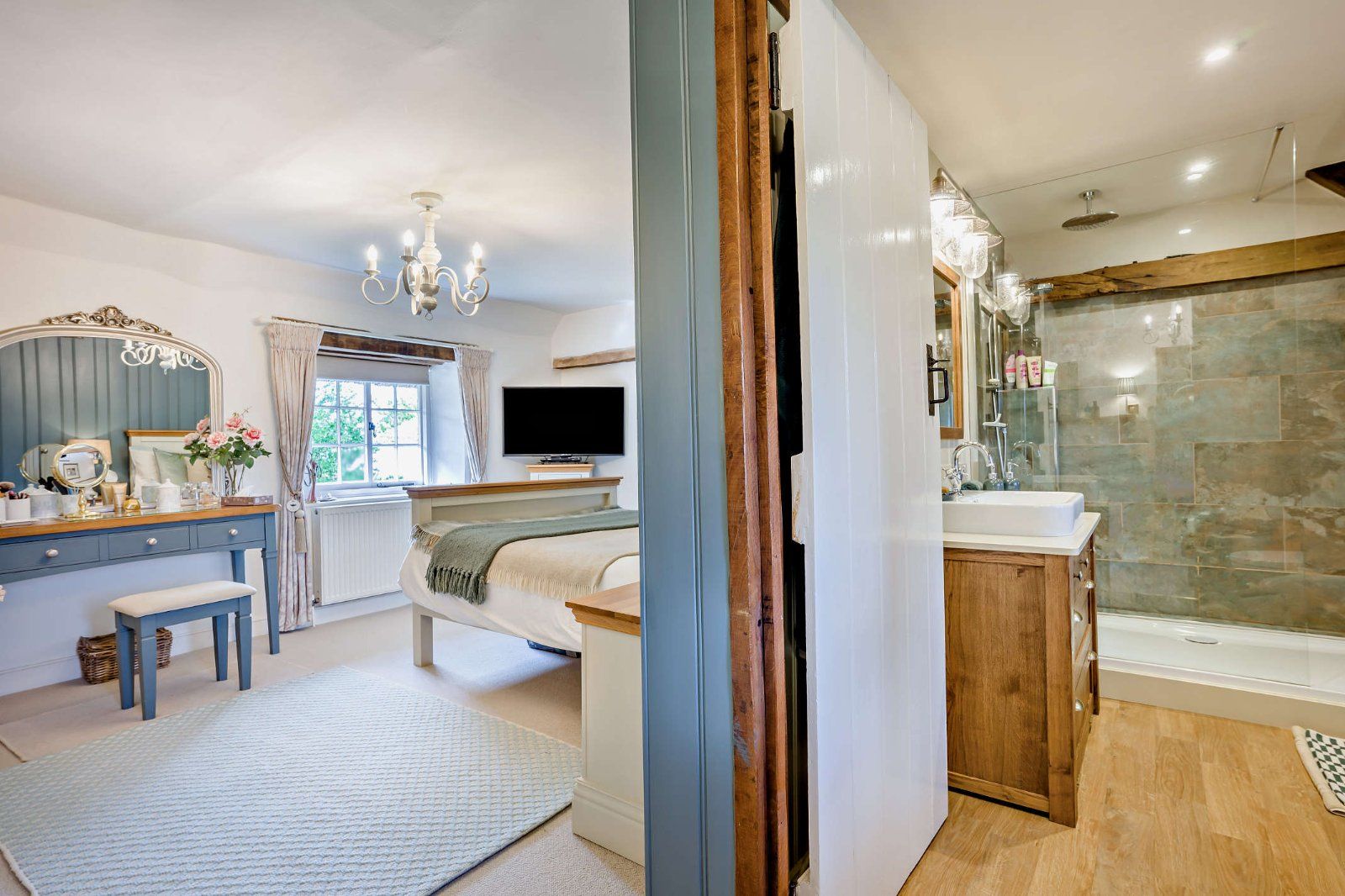 Bedroom and Shower
