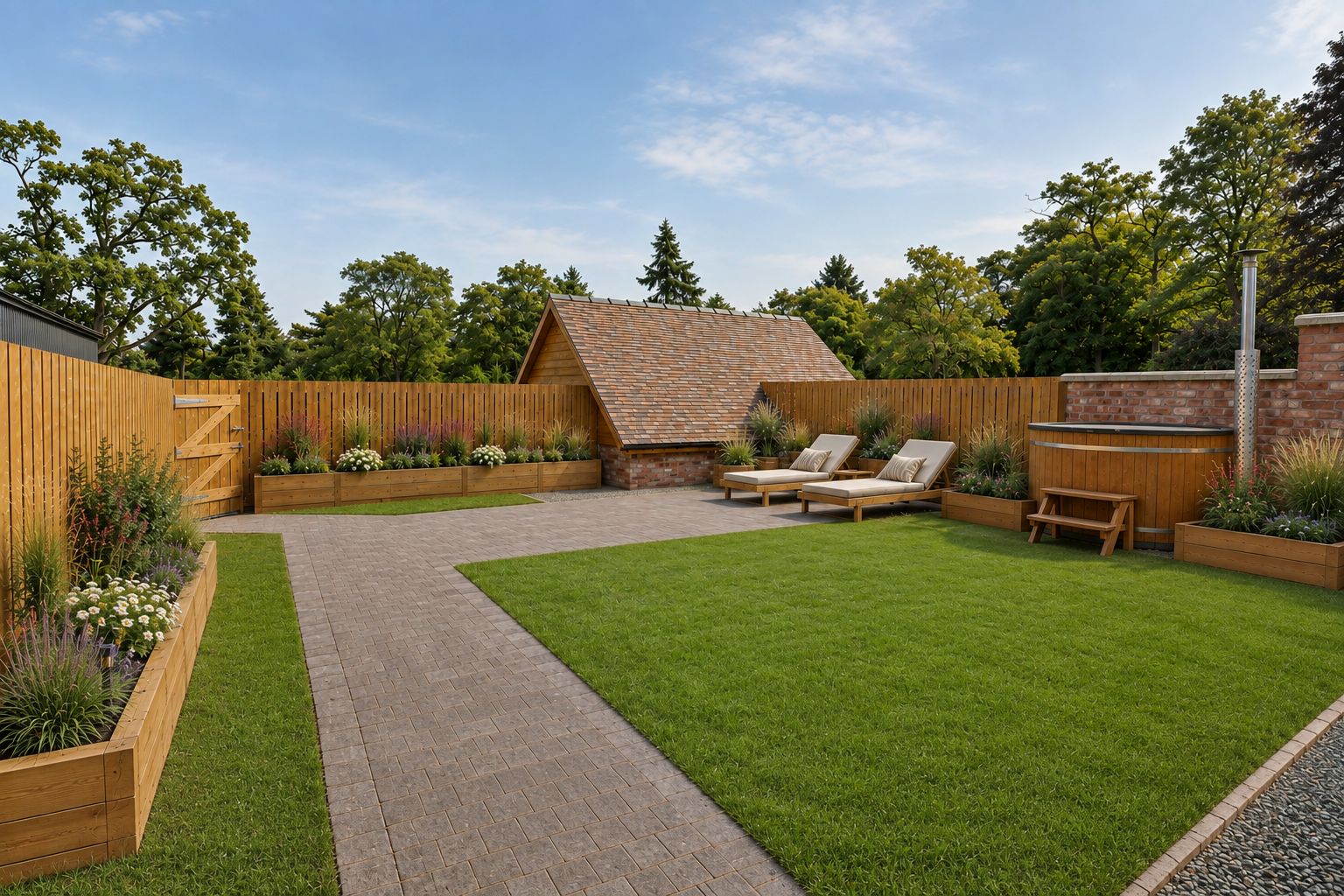 Cgi Rear Garden