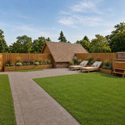 Cgi Rear Garden