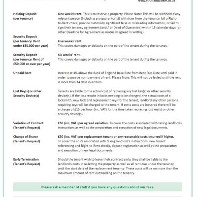 Tenant Fees